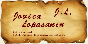 Jovica Lopašanin vizit kartica